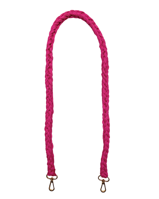 Crossbody strap braided | Fuchsia