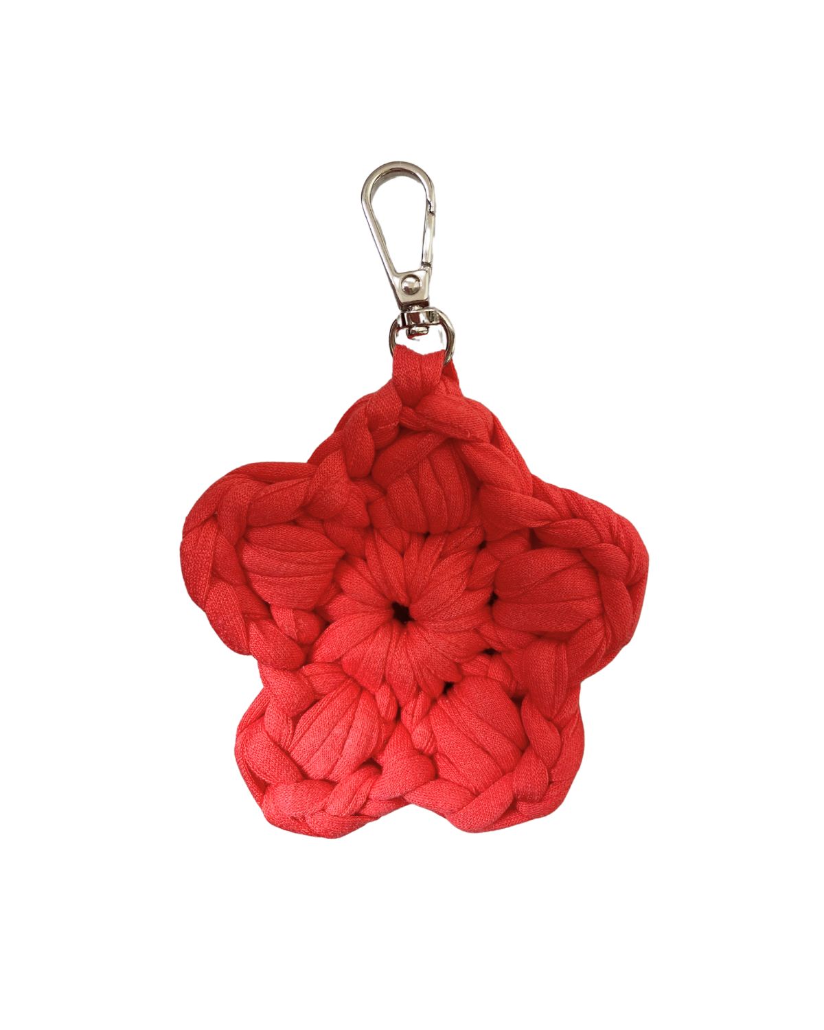 Flower bag charm maxi | Coral