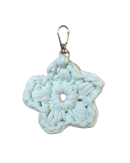 Flower bag charm maxi | Minty Blue