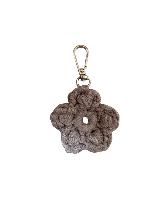 Flower bag charm mini | Grey