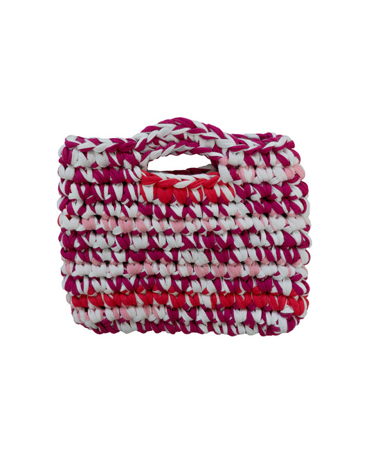 Nola handbag | Fuchsia & White