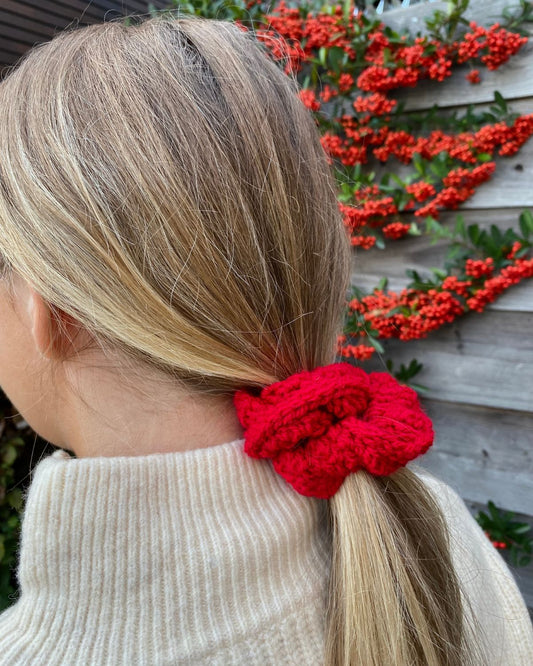 Chunky knod scrunchie | Red