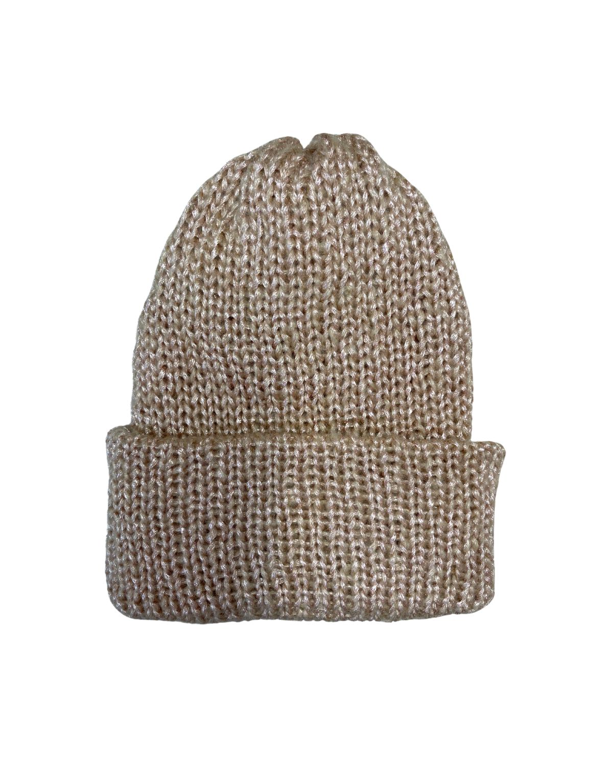 Knitted beanie | Taupe Shimmer