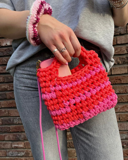 Muse handbag | Coral & Pink